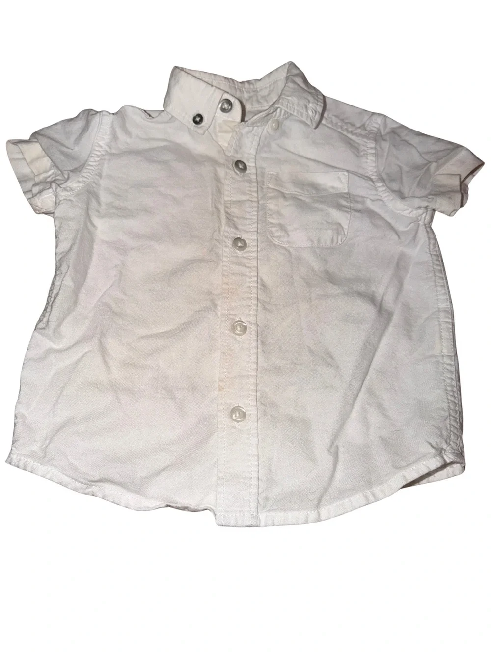 3-Pack Kids Short Sleeve Button-Down Shirts - Coral, White & Aqua